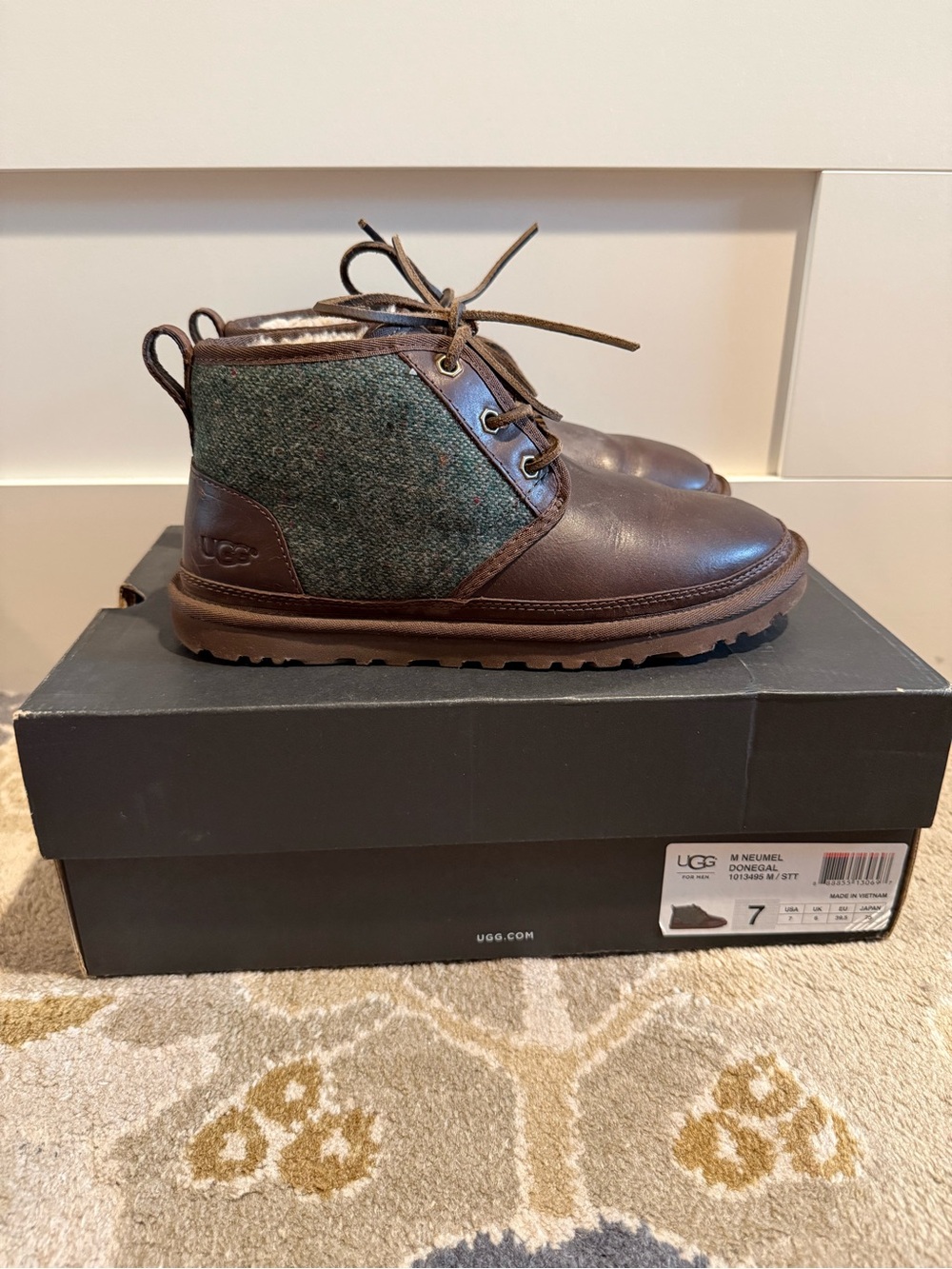 UGG Brown Leather Neumel Donegal Boots